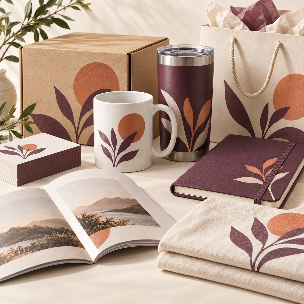 Custom printed business cards, packaging, stationery and branded merchandise